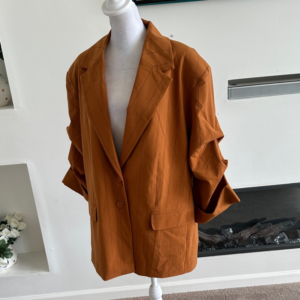 DANIELLE BERNSTEIN Rust Blazer Jacket NWT - image 2